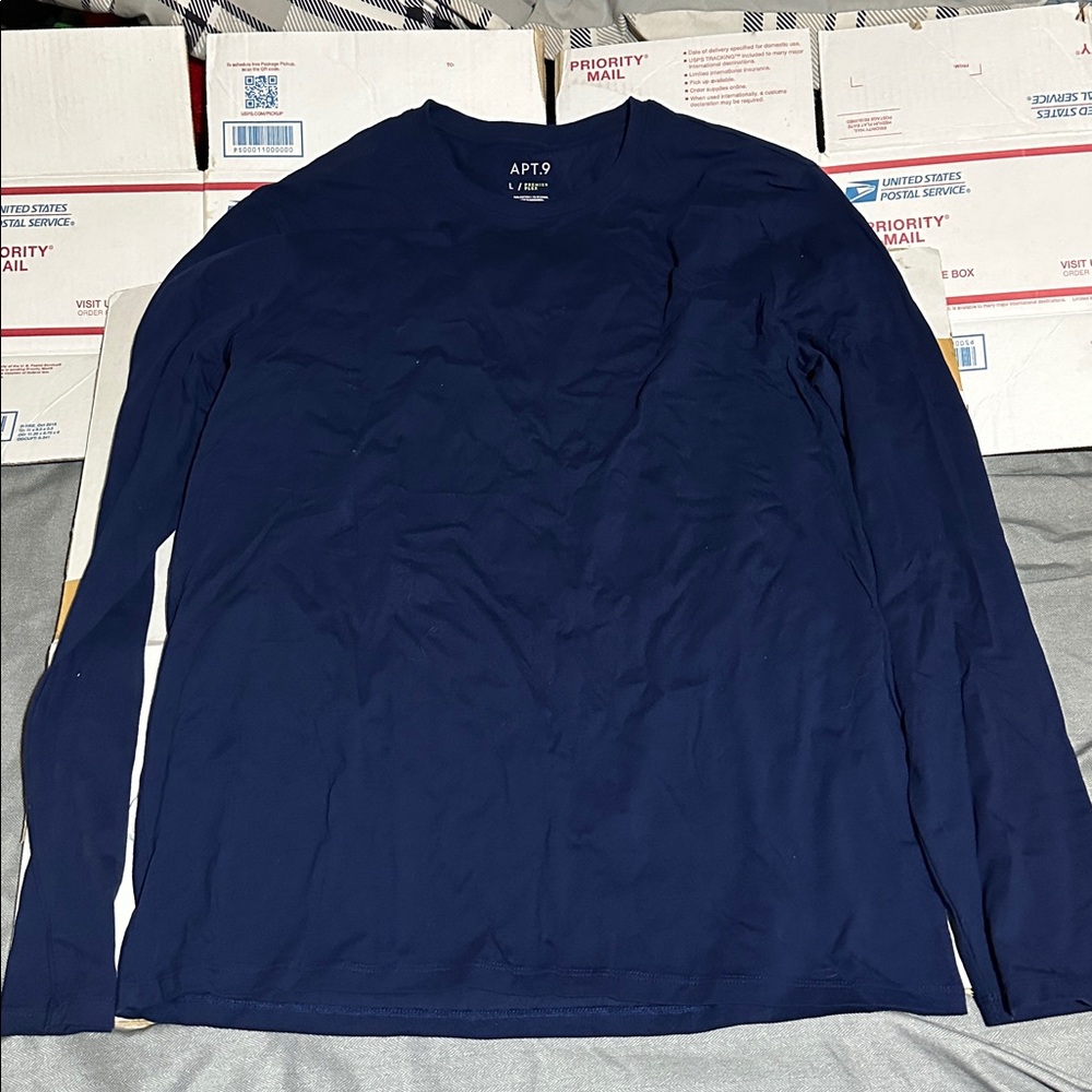 Apt. 9 Deep Blue Long Sleeve Top